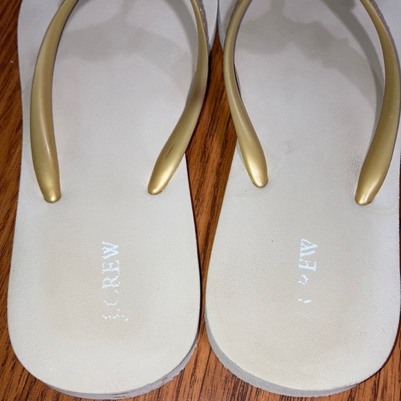 J. Crew Jeweled Flip Flops Size 7 - Picture 7 of 13